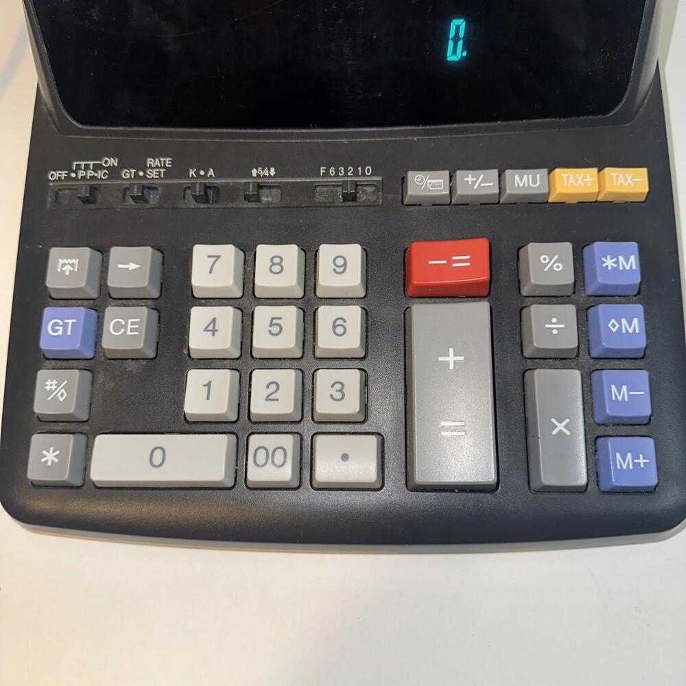 Sharp EL-2196BL Printing Calculator Desktop Adding Machine 12 Digit 2 Color - Picture 4 of 6